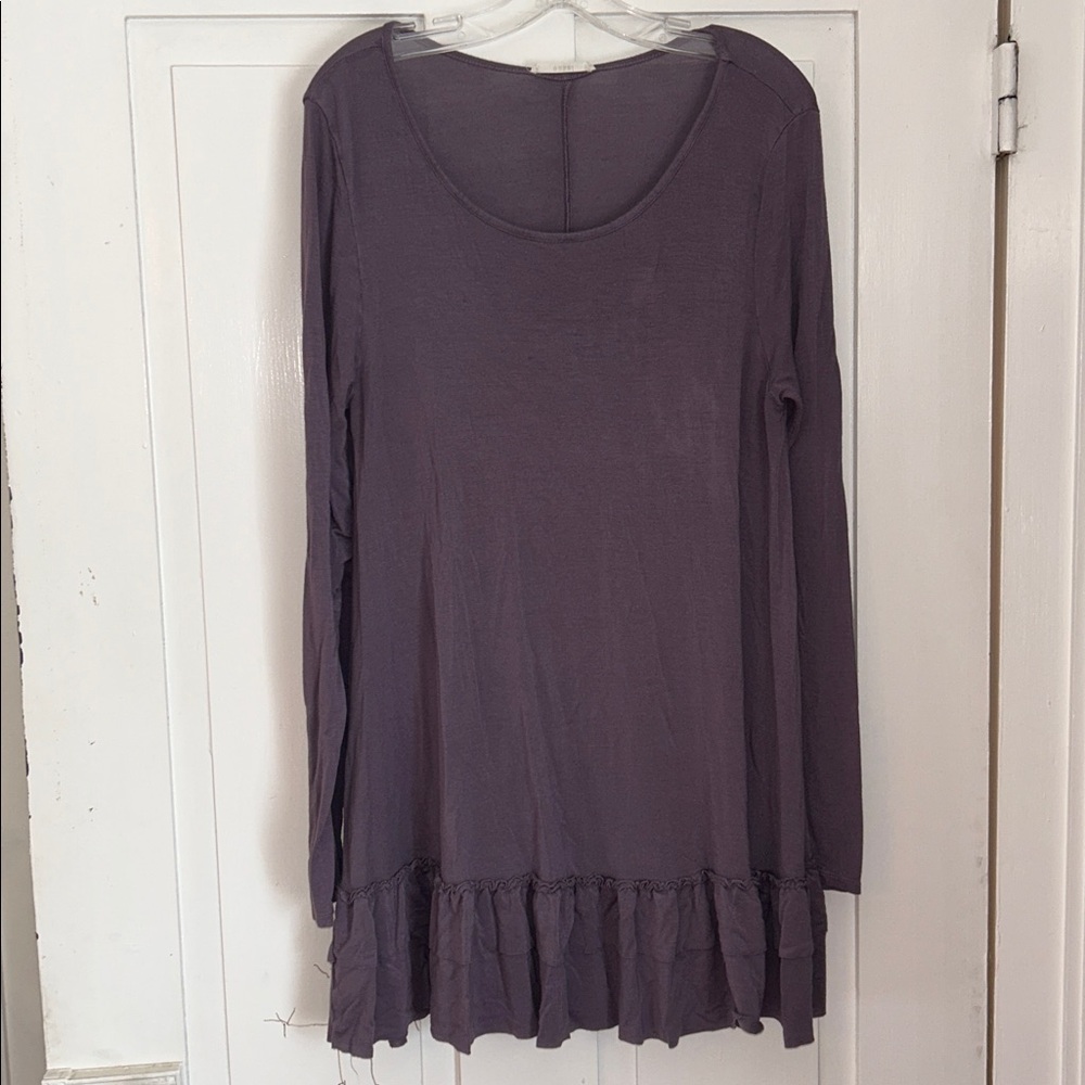 Easel Women's Flowy Long Sleeve Purple Dress Size Medium Comfy Casual